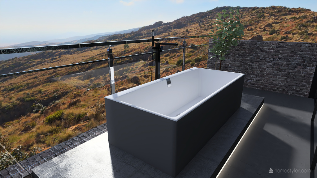 Gray Bath 3d design renderings