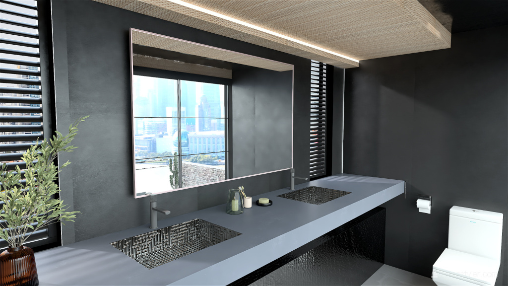 Gray Bath 3d design renderings