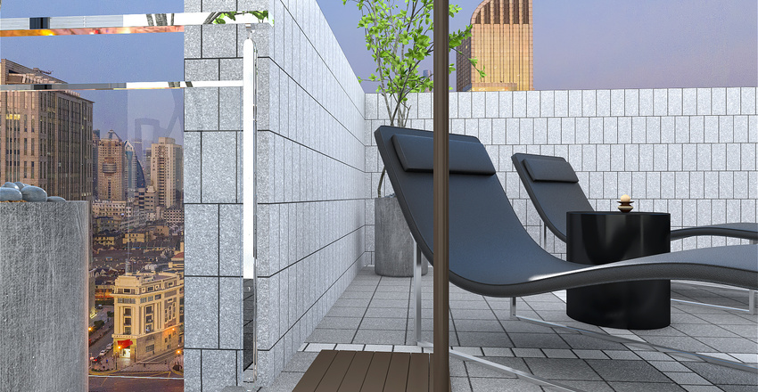 City Apartment, Shadow Grey Interior Design Render