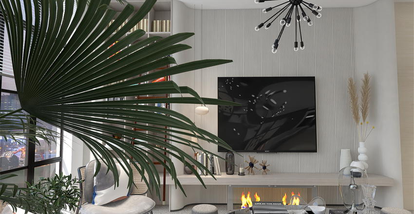 City Apartment, Shadow Grey Interior Design Render