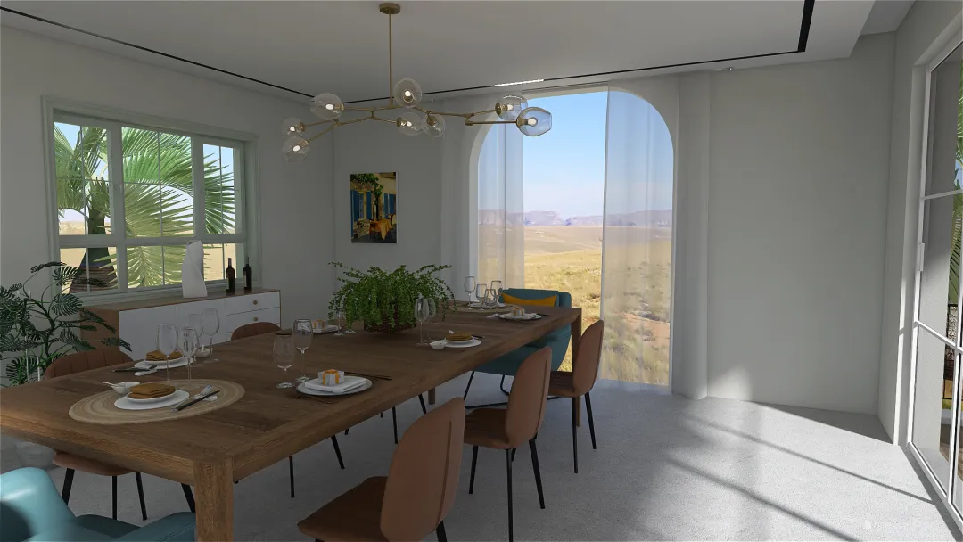 Clean Slate Dining room 3d design renderings