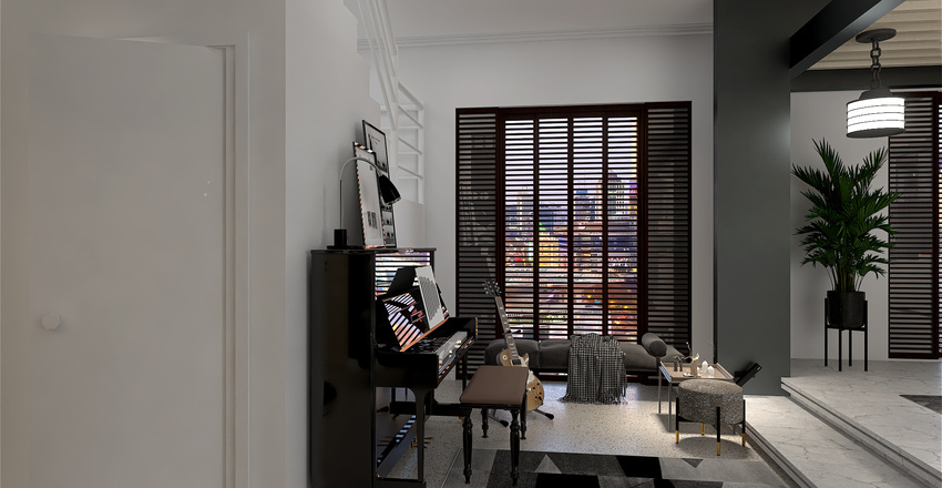 City Apartment, Shadow Grey Interior Design Render