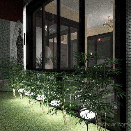 outdoor background Interior Design Render