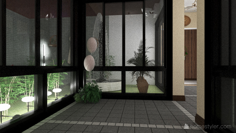 outdoor background Interior Design Render