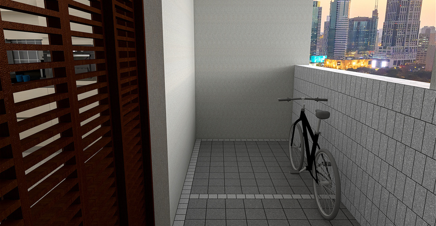 City Apartment, Shadow Grey Interior Design Render