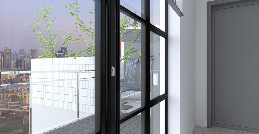 City Apartment, Shadow Grey Interior Design Render