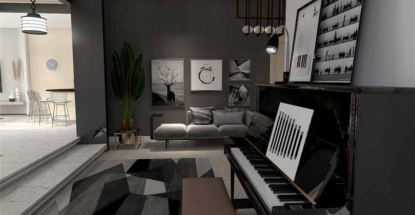 City Apartment, Shadow Grey Interior Design Render