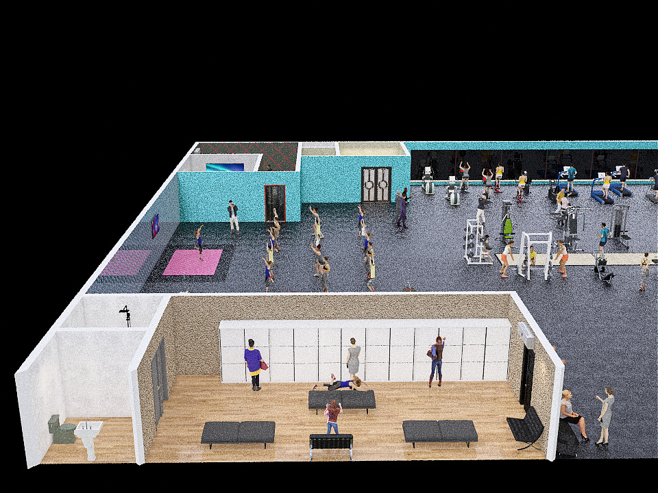 test gym 3d design renderings