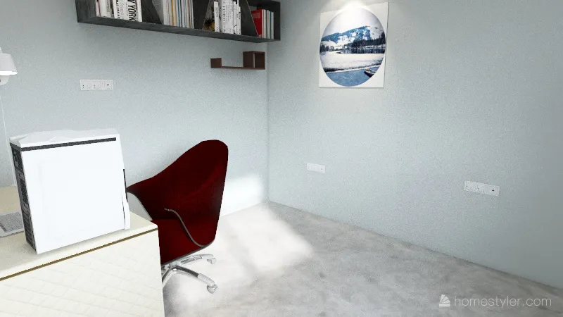 Cuarto de Oficina 3d design renderings