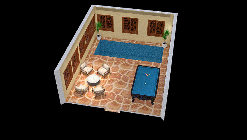 Pool and Recreation Area 3d design picture 67.42