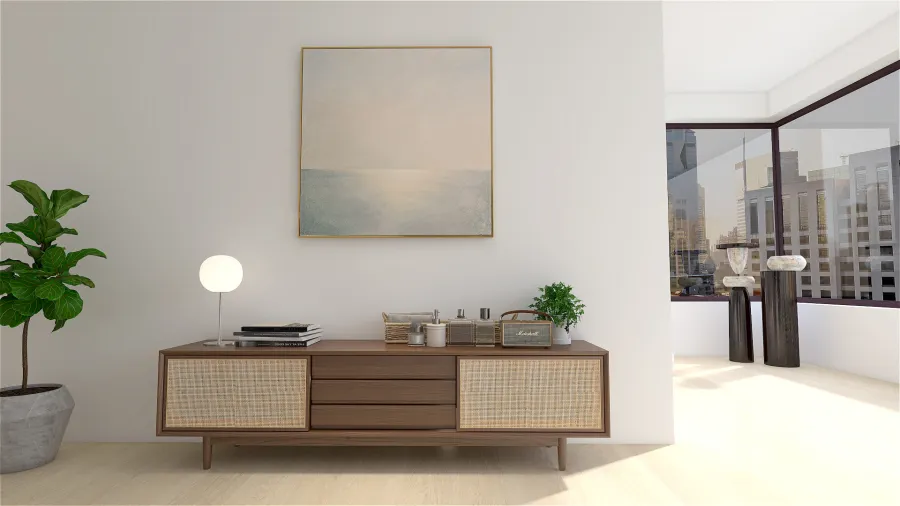 Simple Studio Apartment 3d design renderings