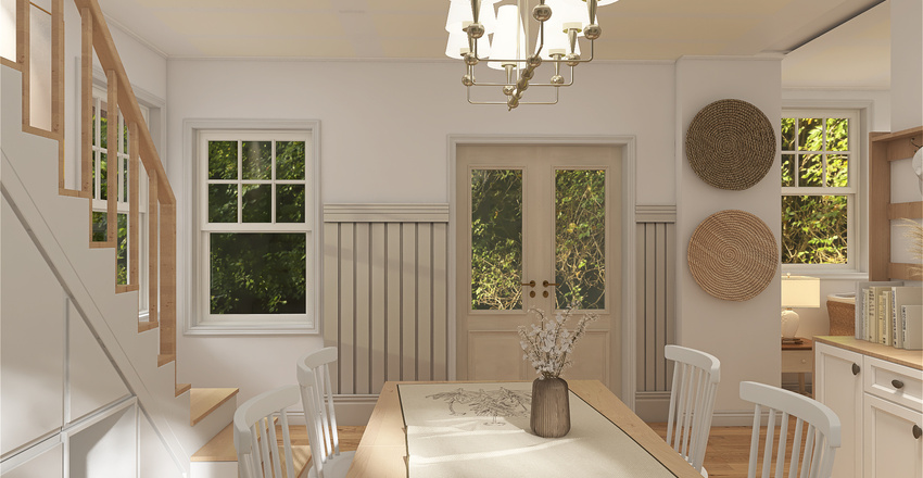 cottagecore spring house. Interior Design Render