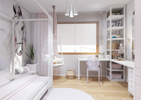young lady room Design Rendering