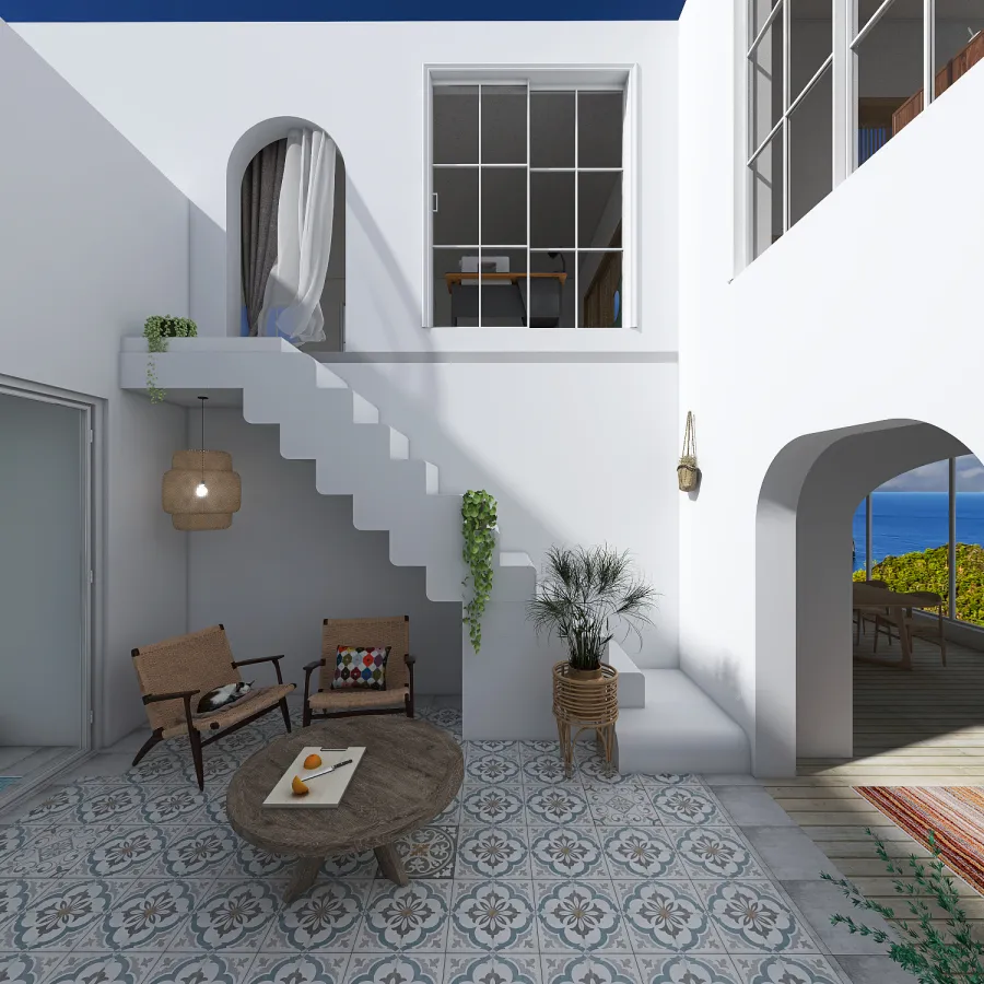Mediterranean StyleOther La casa de Ibiza que nunca tuve Blue 3d design renderings