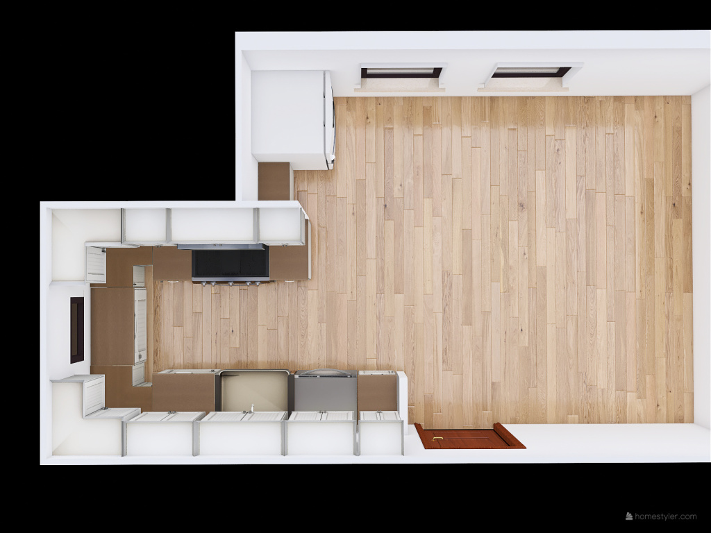 120 Clinton 3rd Floor Kitchen 3d design renderings