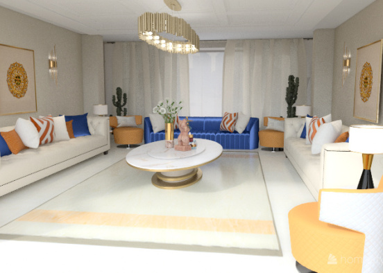 New classic living room design Design Rendering
