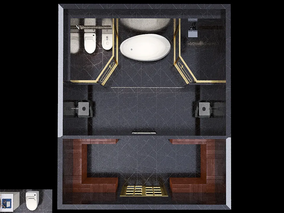 MASTER BATHROOM REVISION 3d design renderings