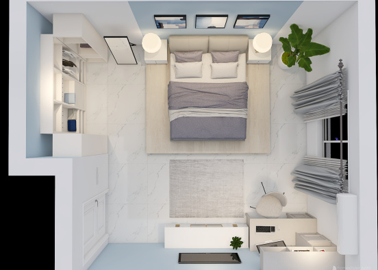 bluebedroom-4x4 Design Rendering