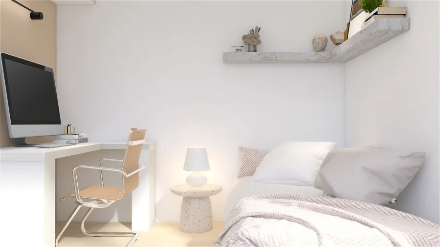 Simple Studio Apartment 3d design renderings