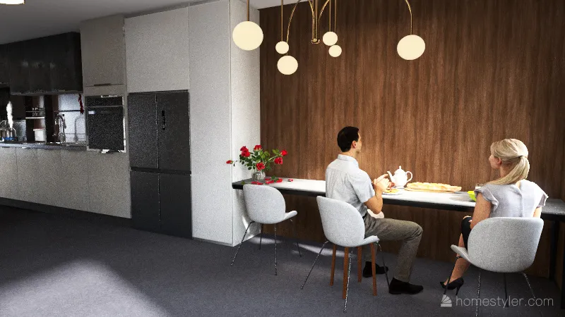 kitchen and room 3d design renderings