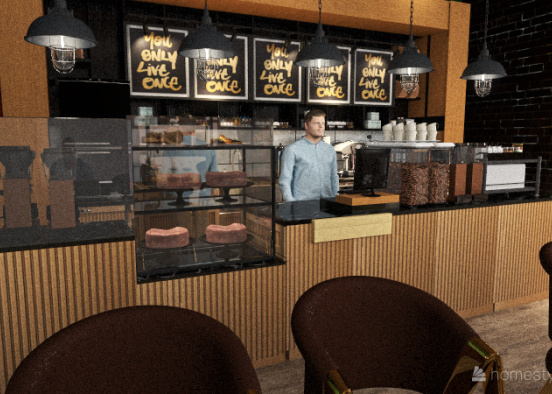 Coffee Shop (Café Amadeo) | #ModernIndustrialism Design Rendering
