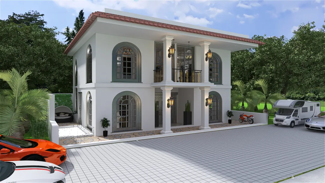 2- Storey Villa Apartment 3d design renderings