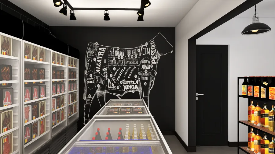 Salão das carnes 3d design renderings