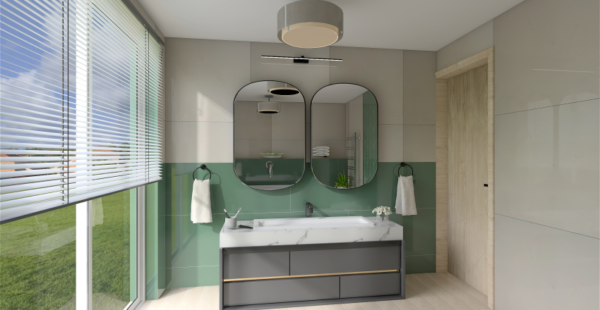 Családi ház fürdő tervezése 3d design renderings