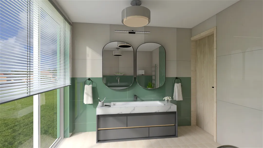 Családi ház fürdő tervezése 3d design renderings