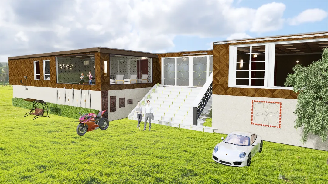 container house 3d design renderings