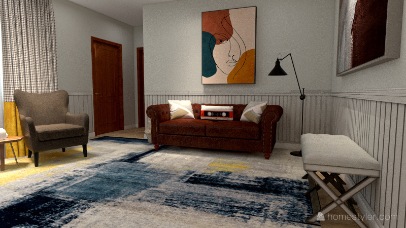 My Living Room Re-design 3d design renderings