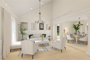 Hexham W Dormer Living Room Design Rendering
