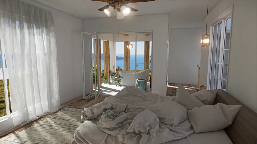Mediterranean StyleOther Blue Master Bedroom 3d design renderings