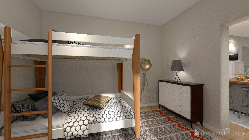Airbnb lake house re-design 3d design renderings
