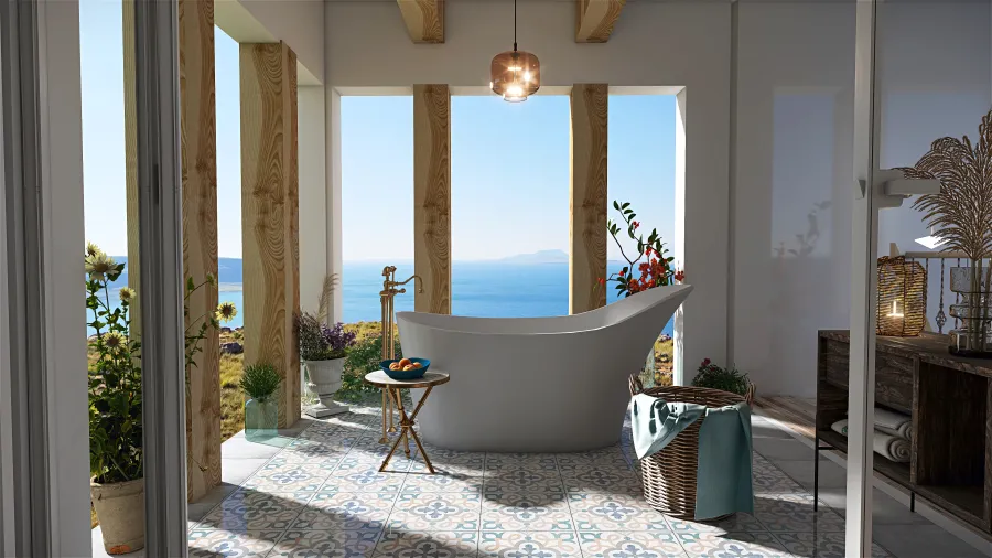 Mediterranean StyleOther Blue Master Bedroom 3d design renderings