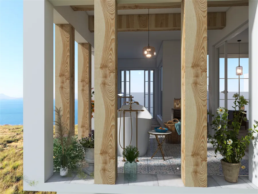 Mediterranean StyleOther La casa de Ibiza que nunca tuve Blue 3d design renderings