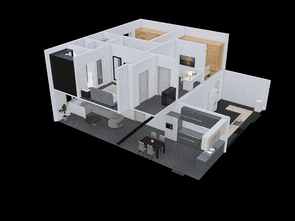In-House Rear Double Extension 3d design renderings
