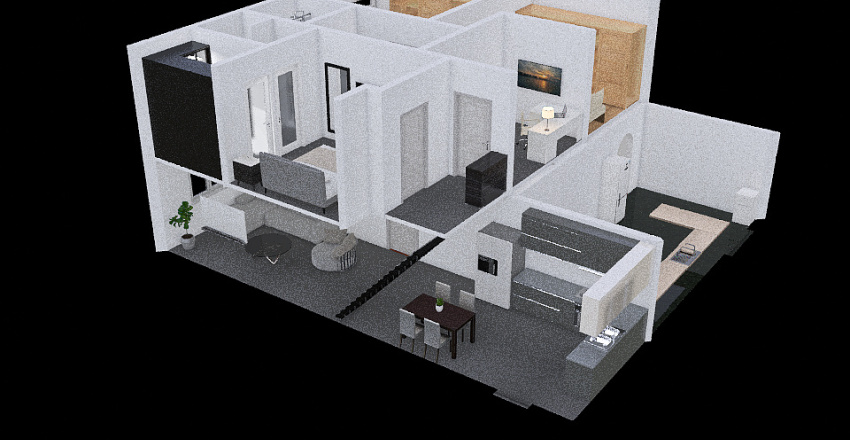 NEW Option 1 - Gym Room 3d design renderings