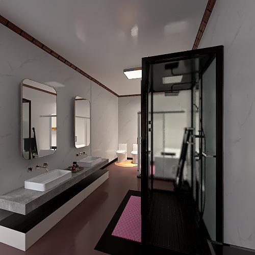 banheiro detalhista 3d design renderings