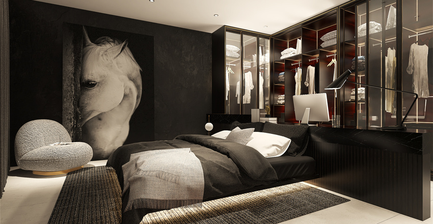 Ebony & Ivory Interior Design Render