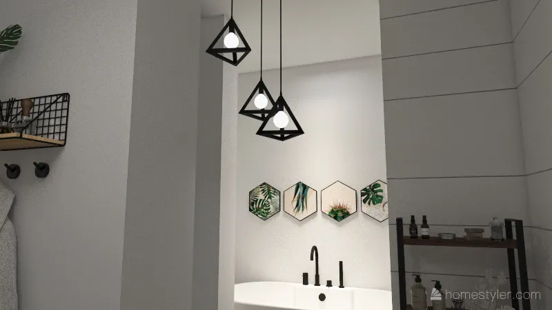 guest bathroom 3d design renderings