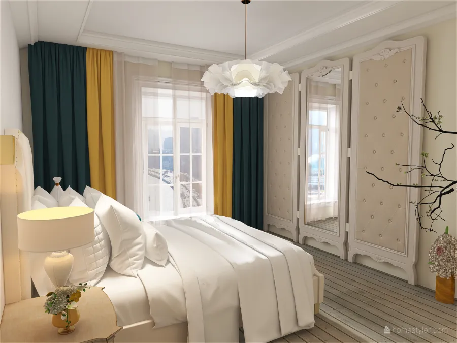 dormitor shabby chic 3d design renderings