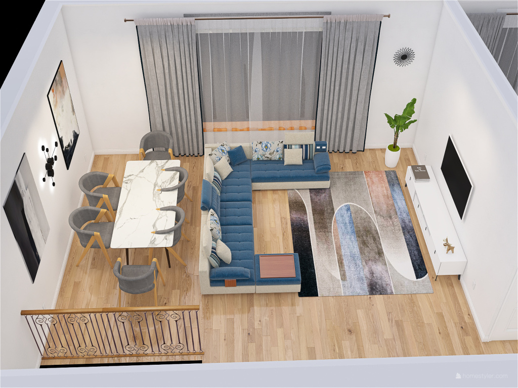 Квартира с террасой 3d design renderings