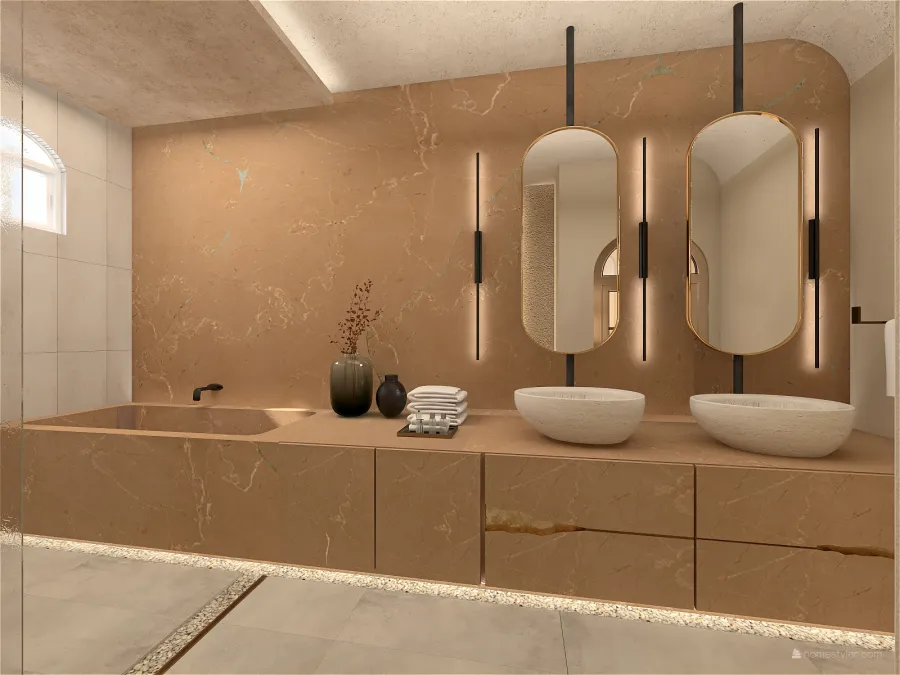 Double Room RIVEL HOTEL 3d design renderings