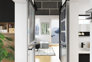 city loft apartment. Design Rendering