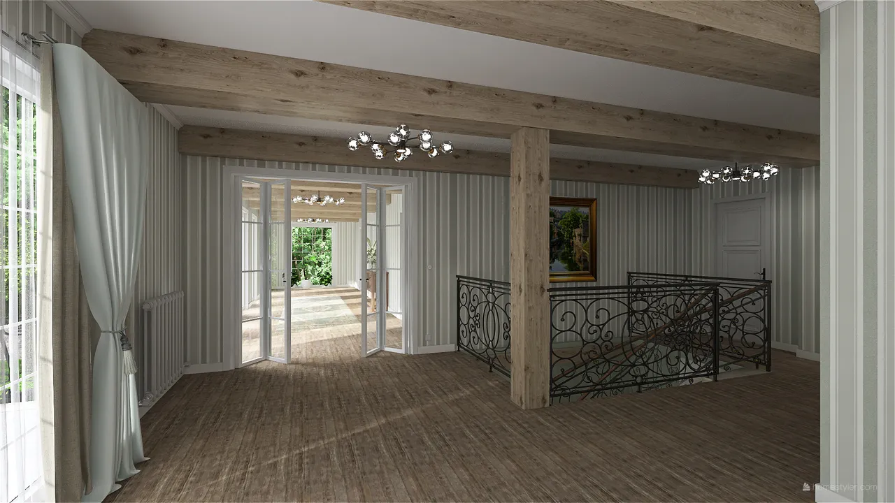 StyleOther FRENCH HOUSE BOURGOISE WoodTones Grey 3d design renderings