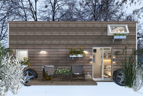 Modern Cosy and Functional Tiny House Design Rendering