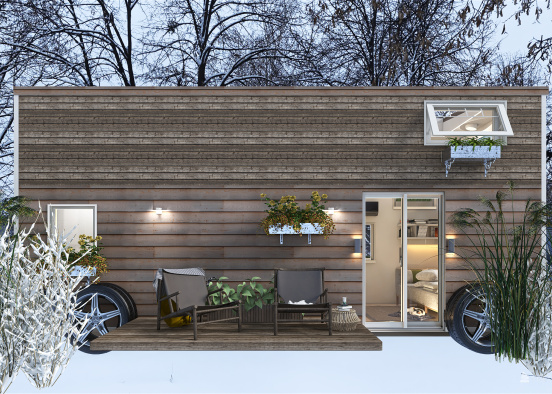 Cosy and Functional Tiny House Design Rendering