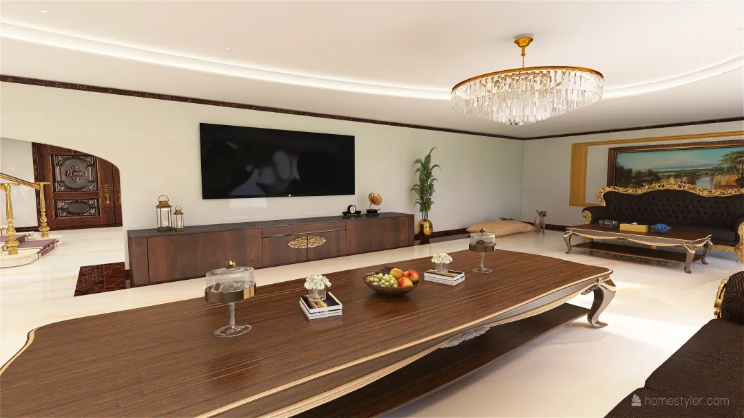 F-living room 3d design renderings