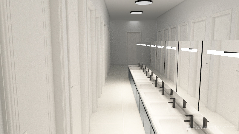 girls bathroom 3d design renderings